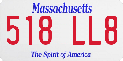 MA license plate 518LL8
