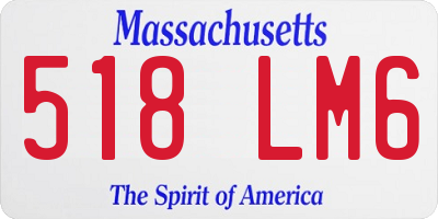 MA license plate 518LM6