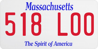 MA license plate 518LO0