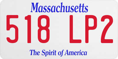MA license plate 518LP2