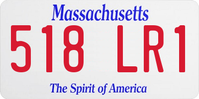 MA license plate 518LR1