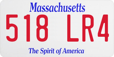 MA license plate 518LR4