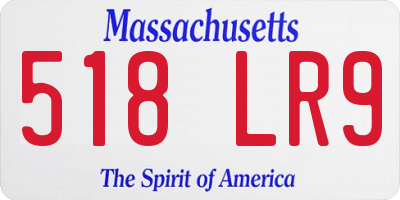 MA license plate 518LR9