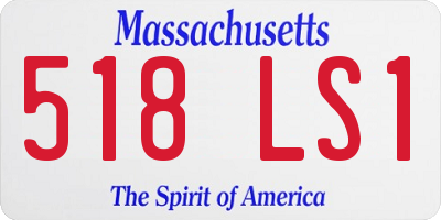 MA license plate 518LS1