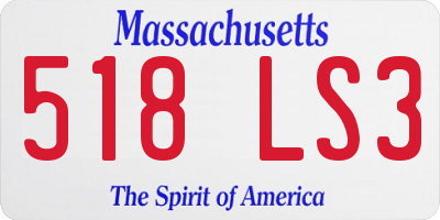 MA license plate 518LS3