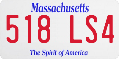 MA license plate 518LS4