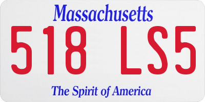 MA license plate 518LS5