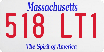 MA license plate 518LT1