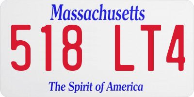 MA license plate 518LT4