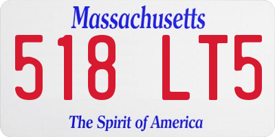 MA license plate 518LT5