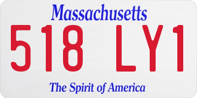 MA license plate 518LY1