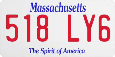 MA license plate 518LY6