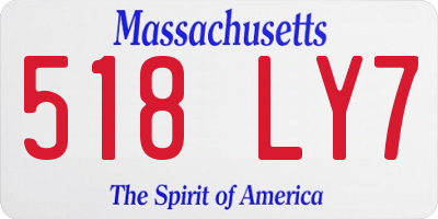MA license plate 518LY7