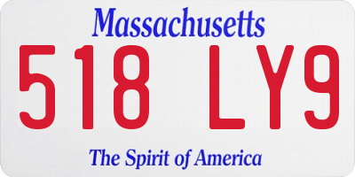 MA license plate 518LY9