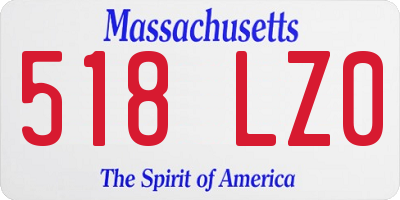 MA license plate 518LZ0