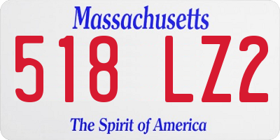MA license plate 518LZ2