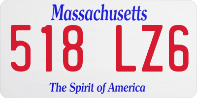 MA license plate 518LZ6