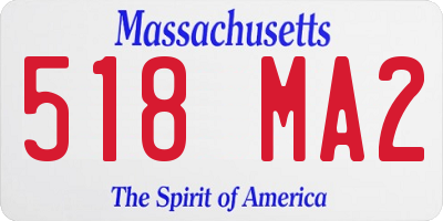 MA license plate 518MA2