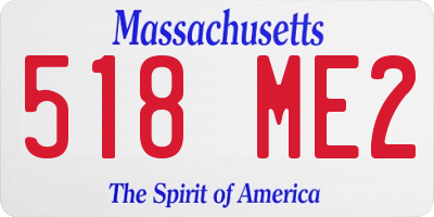 MA license plate 518ME2