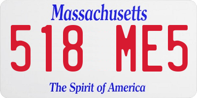 MA license plate 518ME5