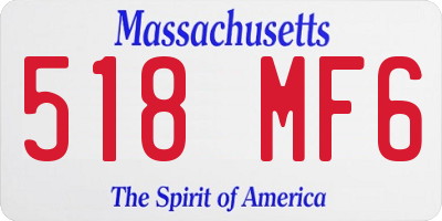 MA license plate 518MF6