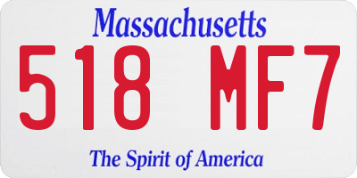 MA license plate 518MF7