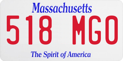 MA license plate 518MG0