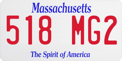 MA license plate 518MG2