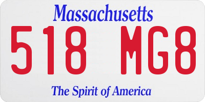 MA license plate 518MG8