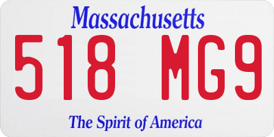 MA license plate 518MG9