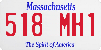 MA license plate 518MH1