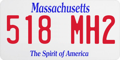 MA license plate 518MH2