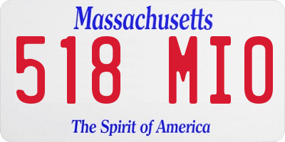 MA license plate 518MI0