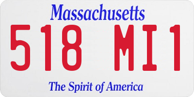 MA license plate 518MI1