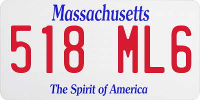 MA license plate 518ML6