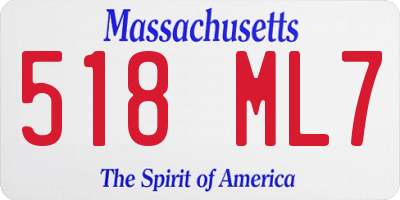 MA license plate 518ML7