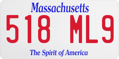 MA license plate 518ML9