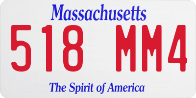 MA license plate 518MM4