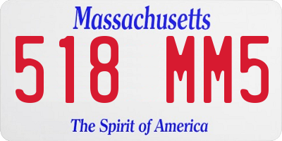 MA license plate 518MM5