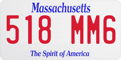 MA license plate 518MM6