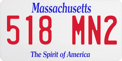 MA license plate 518MN2