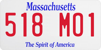 MA license plate 518MO1