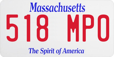MA license plate 518MP0