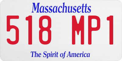MA license plate 518MP1