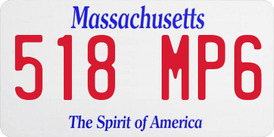 MA license plate 518MP6