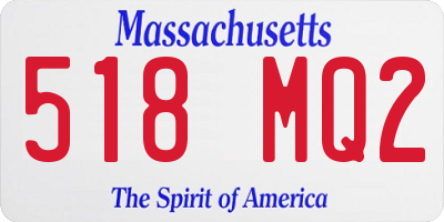 MA license plate 518MQ2