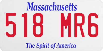MA license plate 518MR6