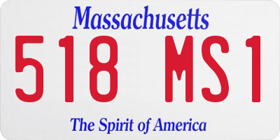 MA license plate 518MS1