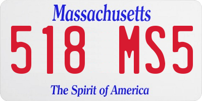 MA license plate 518MS5