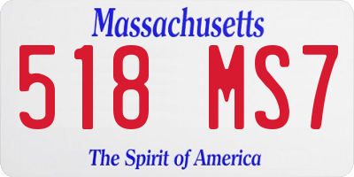 MA license plate 518MS7